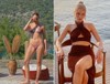 Nilperi Şahinkaya set arası denizin keyfini çıkarıyor