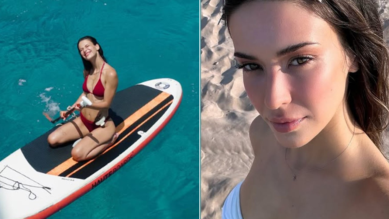 Devrim Özkan paddleboarding yaptığı anları paylaştı