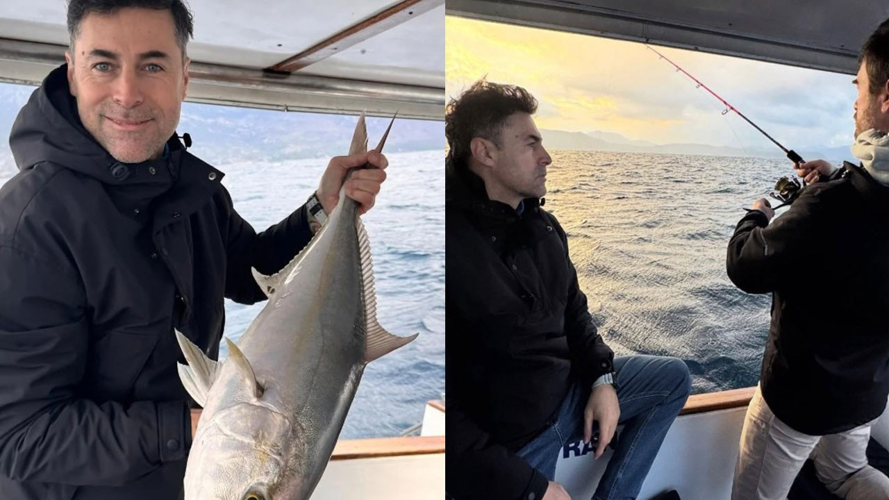 Kıvanç Tatlıtuğ ve Kıvanç Kasabalı, Gökova'da birlikte balık tuttu