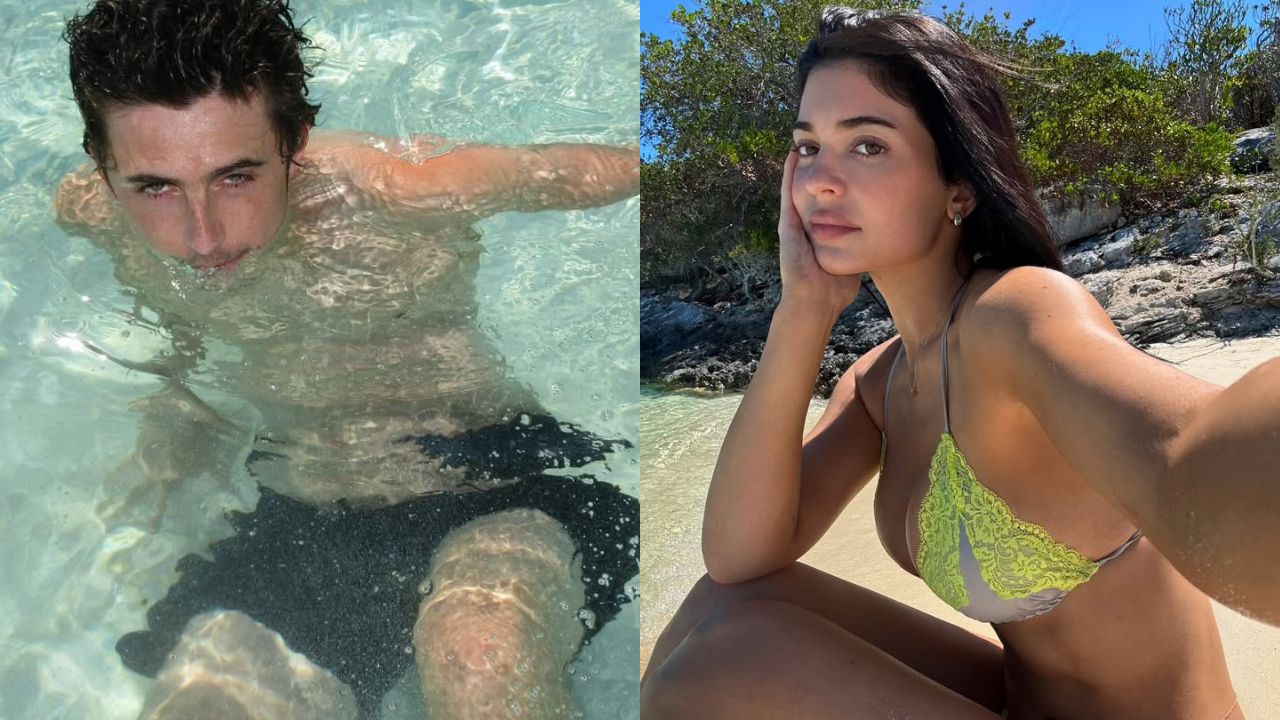 Timothée Chalamet ve Kylie Jenner'ın tatil anlarından kareler