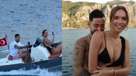 Mahmut Orhan ve sevgilisi Daria Iakubchik'in tatili