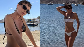 Gülşen Yunanistan tatilinden bikinili pozlarını paylaştı