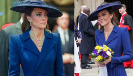 Kate Middleton imzalı stilini 5 sıralı inci kolyesiyle tamamladı