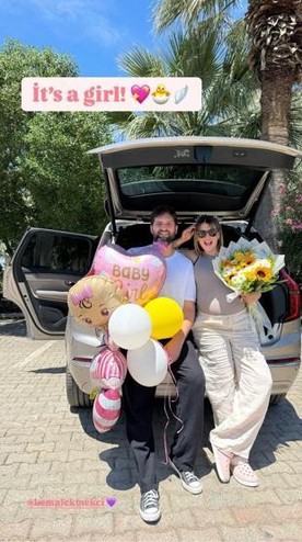 Gizem Karaca sayılı gün kala bebeğinin cinsiyetini açıkladı - Resim : 1
