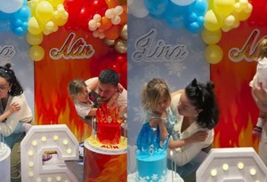 Pelin Akil ve Anıl Altan çifti kızlarının doğum gününde bir arada