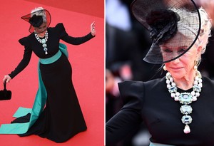 Helen Mirren,  400 karatlık kolyesiyle Cannes'da!