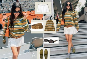 Full look: Hande Erçel tenis maçında!