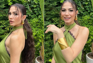 Demet Özdemir'in yeşil nikah kombini modaseverlerin radarında!
