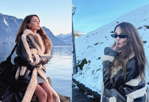 Ebru Şahin, İsviçre tatilinden yeni pozlarını paylaştı