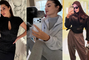 Hande Erçel'in ayna selfie'lerindeki kombinleri mercek altında