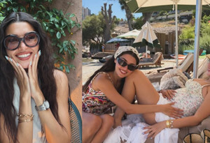 Hande Erçel, ablası Gamze Erçel ve ailesiyle tatilde