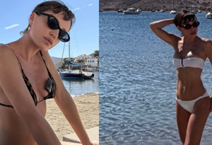 Gülşen Yunanistan tatilinden bikinili pozlarını paylaştı