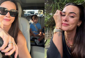 Oğlu okula başlayan Hande Soral gözyaşlarına boğuldu
