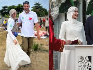 Gamze Özçelik Paris sokaklarında eşi Reshad Strik'e poz verdi
