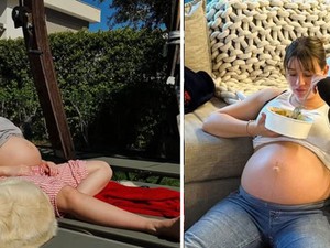 Gizem Karaca'dan karnı burnunda pozlar