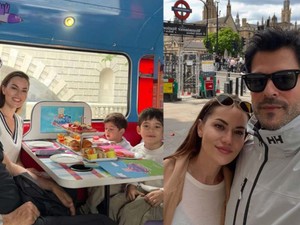 Burak Özçivit ile Fahriye Evcen, Londra tatilinde