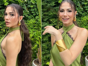 Demet Özdemir'in yeşil nikah kombini modaseverlerin radarında!