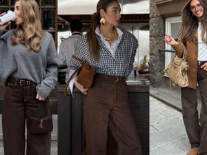 Kahverengi kot pantolon trendi ve en iyi 15 model