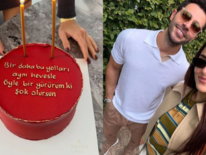 Hande Erçel'in doğum günü pastası Hakan Sabancı'ya gönderme mi?
