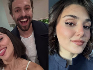 Hande Erçel, İki Dünya Bir Dilek setinden kareler paylaştı