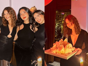 Afra Saraçoğlu doğum gününü yakın arkadaşlarıyla kutladı