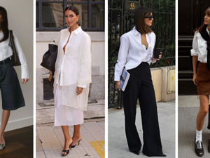 'Beyaz gömlek stili' için 6 şık kombin formülü