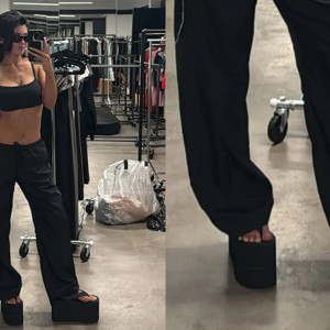 Kylie Jenner, 12,7 cm yüksekliğindeki ERL terliğiyle poz verdi
