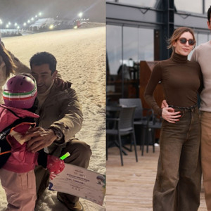 Sinem Kobal, ailesi ile kar tatilinden fotoğraflar paylaştı