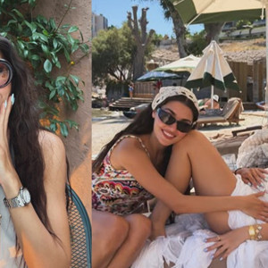 Hande Erçel, ablası Gamze Erçel ve ailesiyle tatilde