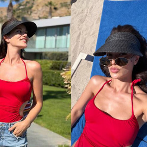 Fahriye Evcen'den tatil pozları