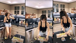 Hande Erçel mutfakta