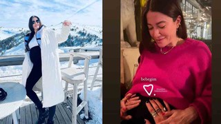 Doğum için gün sayan Başak Dizer'den karnı burnunda yeni poz geldi