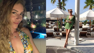 Sinem Kobal su altında poz verdi