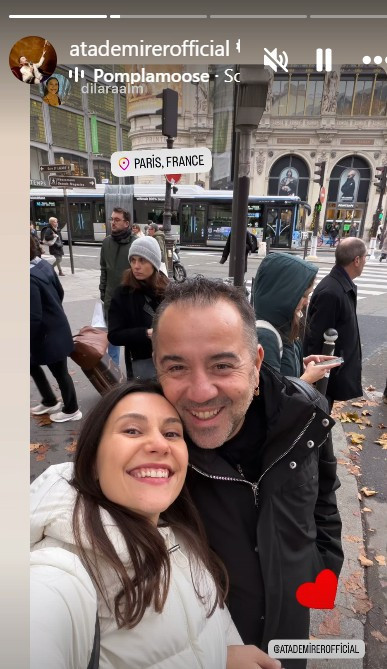 Ata Demirer, sevgilisi Dilara Alemdar ile birlikte Paris tatilinde - Resim : 1