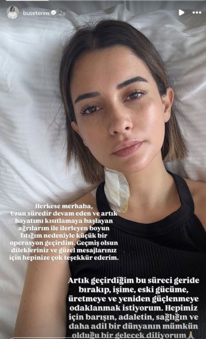 Uzun süredir paylaşım yapmıyordu! Buse Terim ameliyat olduğunu duyurdu - Resim : 1