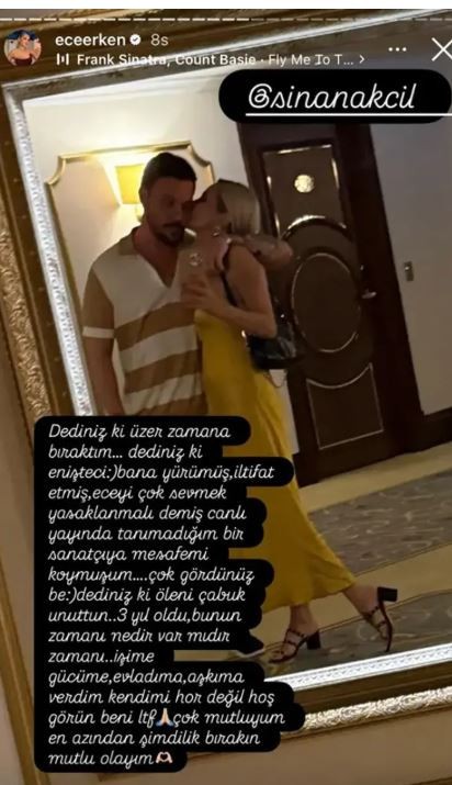 Ece Erken, Sinan Akçıl'a aşkını böyle ilan etti: "Bırakın mutlu olayım" - Resim : 1