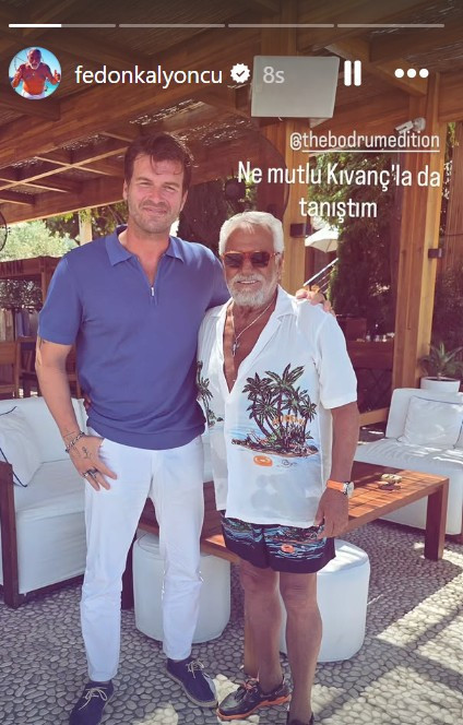 Kıvanç Tatlıtuğ ve şarkıcı Fedon, Bodrum'da bir araya geldi: "Ne mutlu Kıvanç'la da tanıştım" - Resim : 1