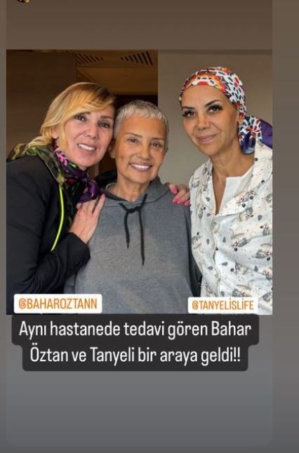 Kanser tedavisi gören Bahar Öztan ve Tanyeli hastanede buluştu - Resim : 1