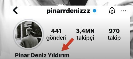 Pınar Deniz, Kaan Yıldırım'ın soyadını profiline ekledi - Resim : 3