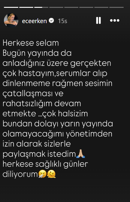 Ece Erken neden yok?  Gel Konuşalım sunucusu Ece Erken'den a&ccedil;ıklama - Resim : 1