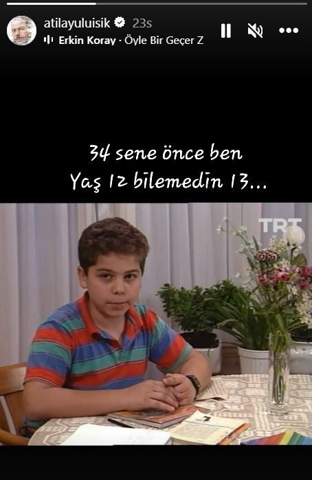 Bizimkiler dizisinin Ali’si Atılay Uluışık takipçilerini eski yıllara götürdü: 34 sene önce ben - Resim : 1