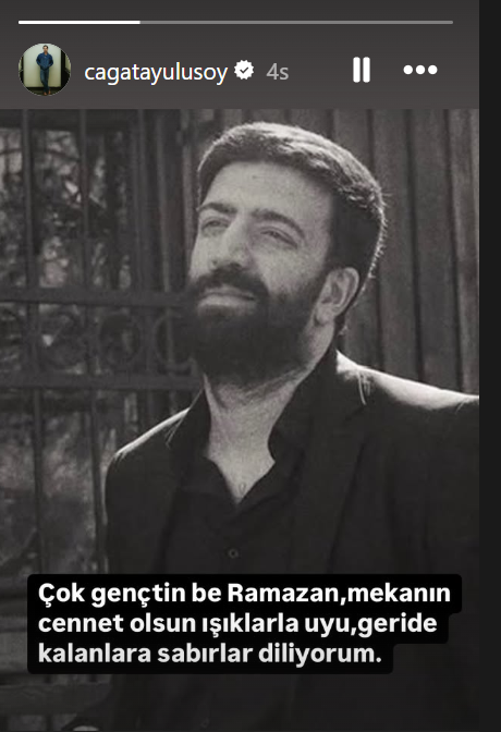 &Ccedil;ağatay Ulusoy rol arkadaşı Ramazan Tetik'e b&ouml;yle veda etti: "&Ccedil;ok gen&ccedil;tin be Ramazan" - Resim : 1