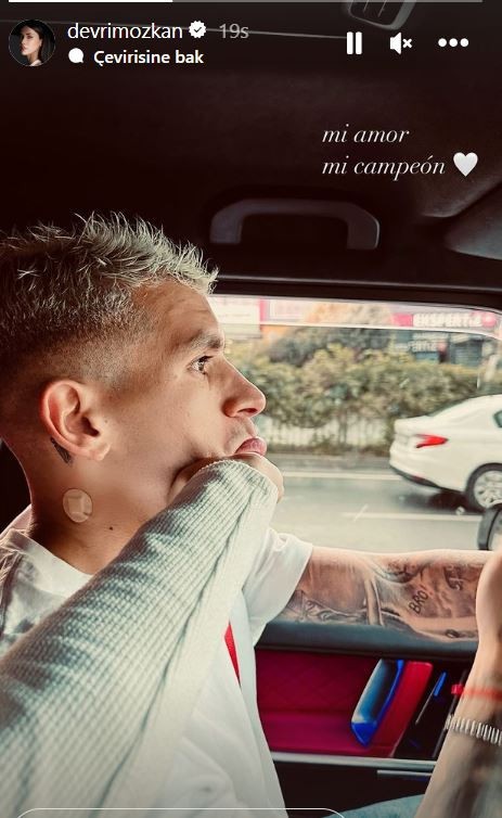 Devrim Özkan'dan sevgilisi Torreira'ya: Aşkım, şampiyonum - Resim : 1