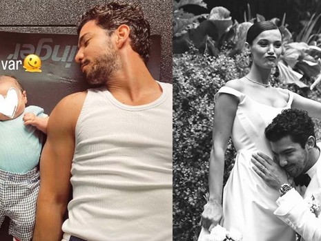 Pınar Deniz minik oğlu ve eşini paylaştı: "Kas var"