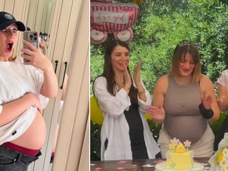Gizem Karaca sayılı gün kala bebeğinin cinsiyetini açıkladı
