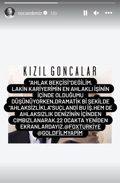 Özcan Deniz'den 'Kızıl Goncalar' yorumu: Kariyerimin en ahlaklı işinin içinde olduğumu düşünüyorum - Resim : 1