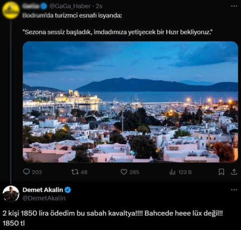 Demet Akalın, Bodrum'daki yüksek fiyatlara isyan etti! İki kişilik kahvaltı için ne kadar ödediğini açıkladı - Resim : 1