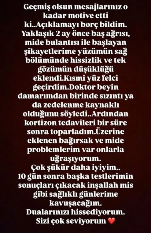 Hera Aslan, kısmi yüz felci geçirdiğini açıkladı - Resim : 2