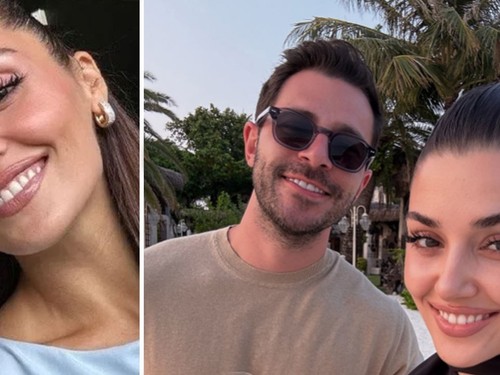 Hande Erçel'den Hakan Sabancı ile romantik poz