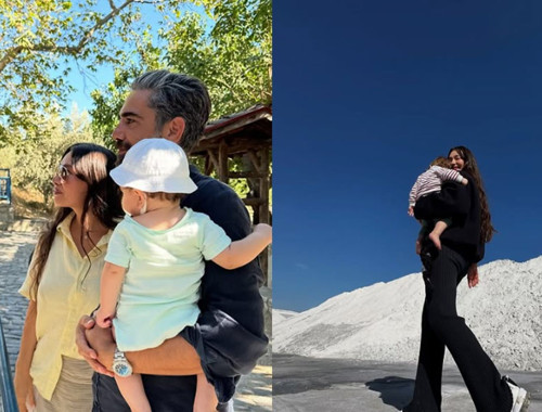 Neslihan Atagül ile Kadir Doğulu'nun oğlu Aziz 1 yaşına girdi